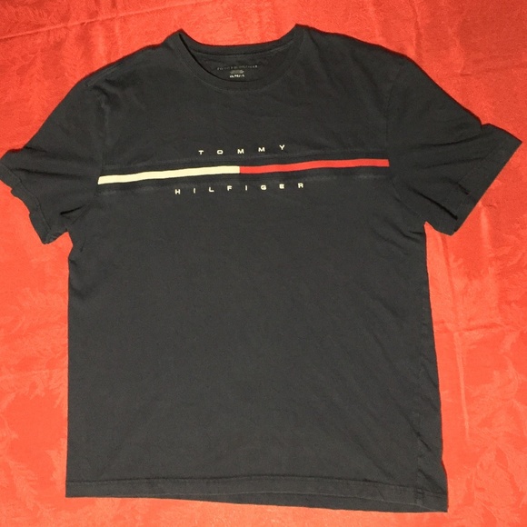 Tommy Hilfiger Other - Tommy Hilfiger Dark Blue T-Shirt Red White Logo